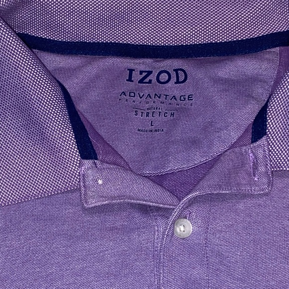Izod Men's Lavender Polo Shirt - Picture 3 of 5